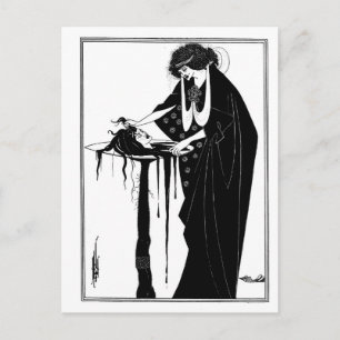 Cartão Postal Arte gótica nouveau Nouveau, gótico preto e bran