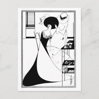 Cartão Postal Arte gótica nouveau Nouveau, gótico preto e branco