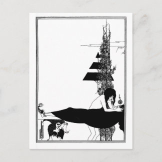 Cartão Postal Arte gótica nouveau Nouveau, gótico preto e branco