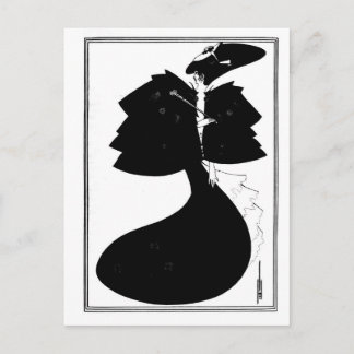 Cartão Postal Arte gótica nouveau Nouveau, gótico preto e branco
