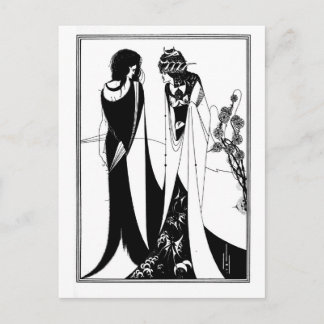 Cartão Postal Arte gótica nouveau Nouveau, gótico preto e branco