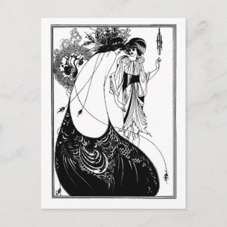 Cartão Postal Arte gótica nouveau Nouveau, gótico preto e branco