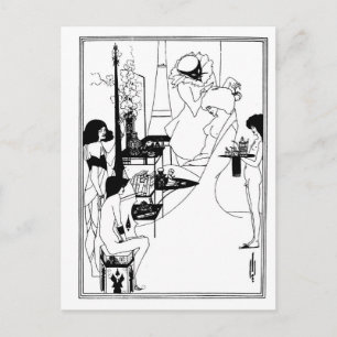 Cartão Postal Arte gótica nouveau Nouveau, gótico preto e branco