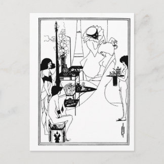 Cartão Postal Arte gótica nouveau Nouveau, gótico preto e branco