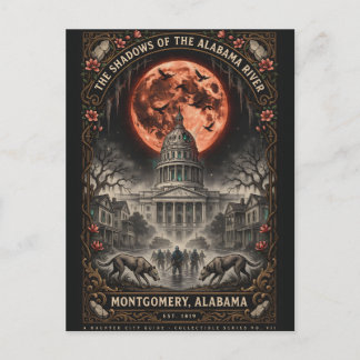 Cartão Postal Arte Gótico de Montgomery, AL | Viagens de Terror