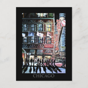 Cartão Postal Arte Harry Caray Chicago Randsom