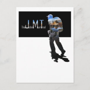 Cartão Postal Arte - Hiker Silhouette - John Muir Trail Text