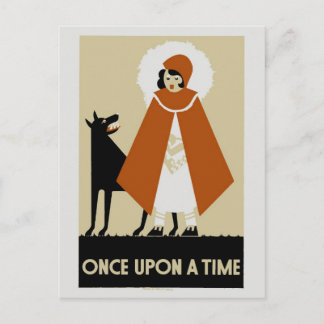 Cartão Postal Arte ingênua Deco Pequeno Cabelo Vermelho