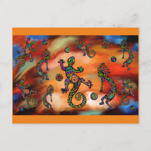 Cartão Postal Arte Kokopelli