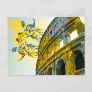 Cartão Postal Arte legal dos elementos de Roma em sentido de mod