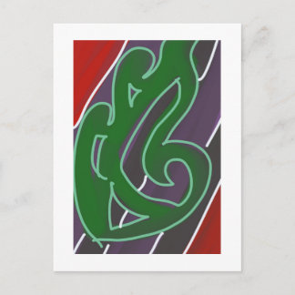Cartão Postal Arte Maori Abstrata Contemporânea por RRW 2025
