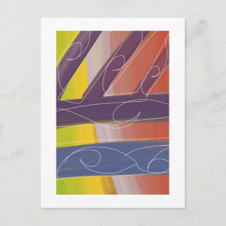 Cartão Postal Arte maori abstrata contemporânea por RRW 2025