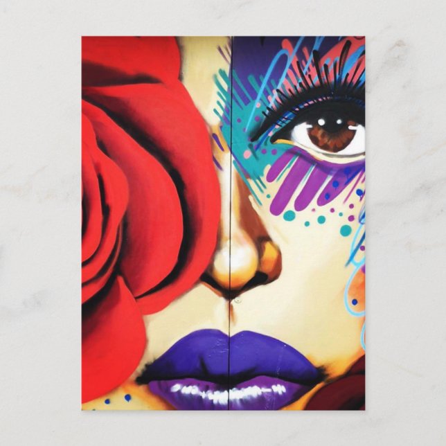 Cartão Postal Arte moderna da rua de NYC (Frente)