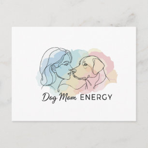 Cartão Postal Arte Moderna de Linha Energia de Mãe de Cachorro A