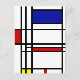 Cartão Postal Arte Moderna Mondrian