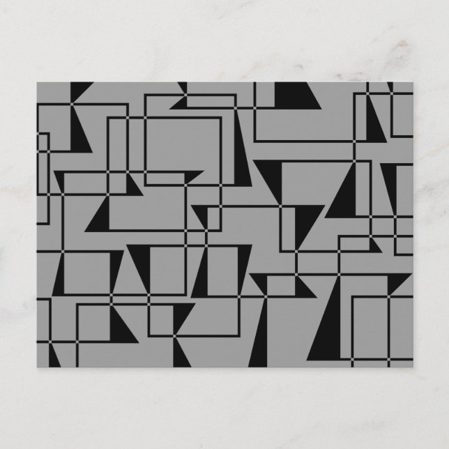 Cartão Postal Arte moderna, urbana, arrojada, geométrica legal (Frente)