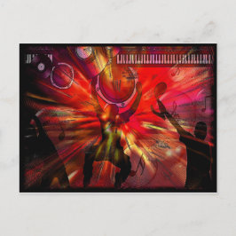 Cartão Postal Arte musical