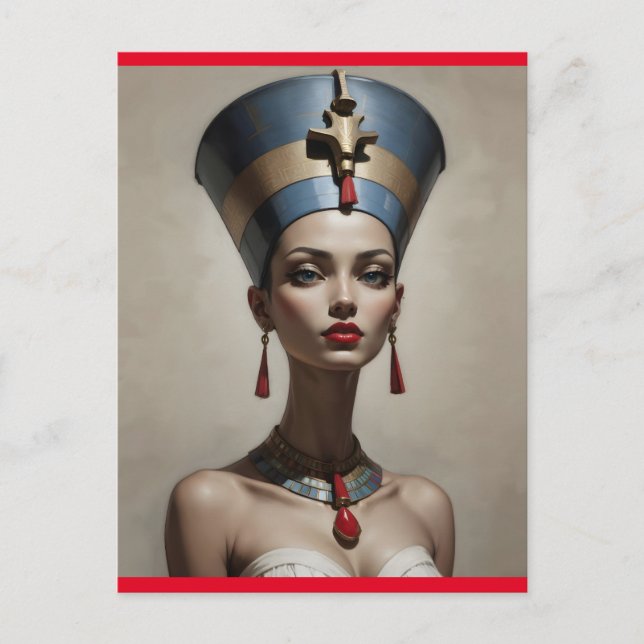 Cartão Postal Arte nefertiti (Frente)