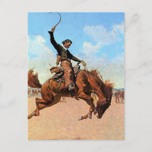 Cartão Postal Arte Ocidental de Frederic Remington “O Saltador d