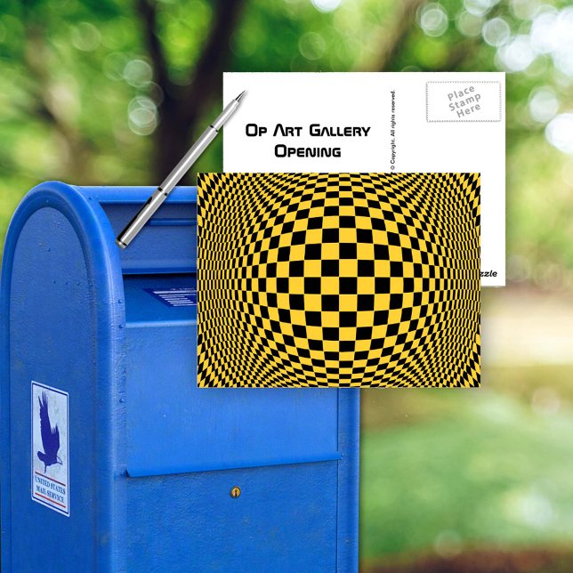 Cartão Postal Arte Óptica (Op Art Postcard
)