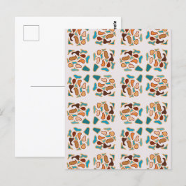 Cartão Postal Arte Padrão do Tom Terra Abstrato do Sudoeste