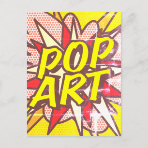Cartão Postal ARTE POP Arte Divertida de Quadrinhos Retro