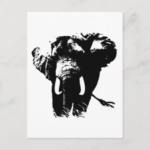 Cartão Postal Arte Pop Elefante