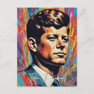 Cartão Postal Arte Pop Jack JFK John F. Kennedy