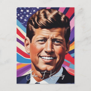 Cartão Postal Arte Pop Jack JFK John F. Kennedy