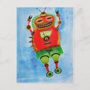 Cartão Postal Arte pop ROBÔ
