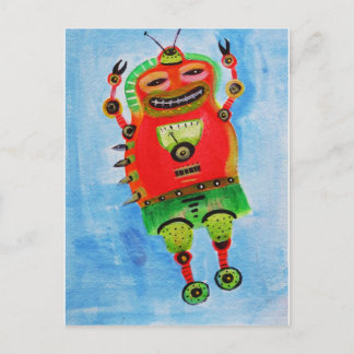Cartão Postal Arte pop ROBÔ
