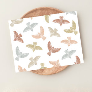 Cartão Postal Arte Popular de Pássaros Totêmicos