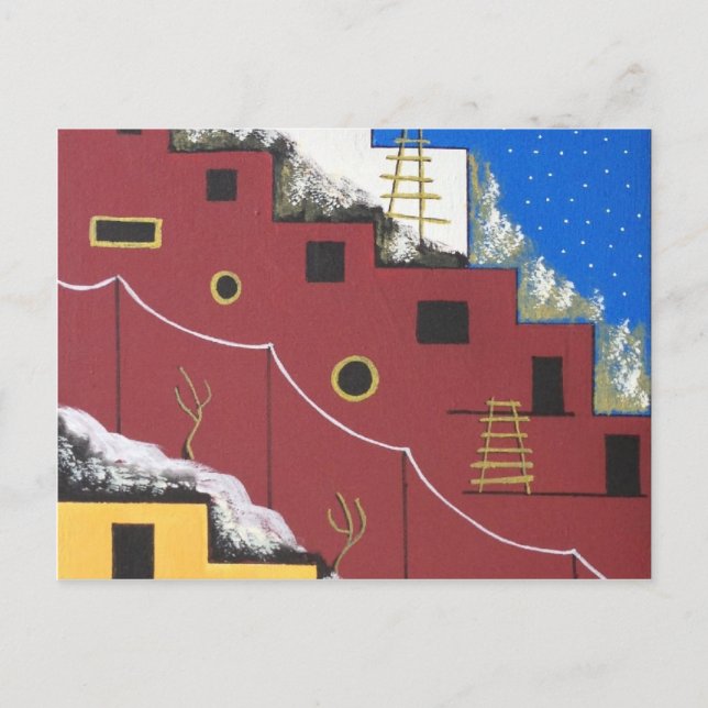 Cartão Postal Arte popular exclusiva do sudoeste do Adobe (Frente)