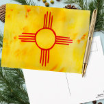 Cartão Postal Arte Por Aquarela Com Sinalizador Do México<br><div class="desc">Veja esta super colorida bandeira do Novo México. E verifique meu compro para mais produtos e designs. Você sempre pode adicionar seu próprio texto. Avise-me se você quiser que algo seja feito sob medida. Se você o comprar, obrigado! Certifique-se de compartilhar uma foto no Instagram dele em ação e marque-me...</div>