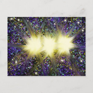 Cartão Postal Arte Profética Cristã Moderna Estrelas Espaço Trin