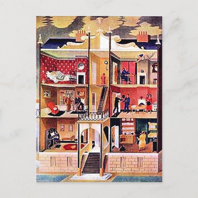 Cartão Postal Arte Raviliar, A Casa de Embarque (Frente)