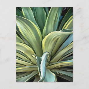 Cartão Postal Arte Realista Agave Tropical