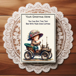 Cartão Postal Arte Steampunk de Sentimento Diário Caprichoso
