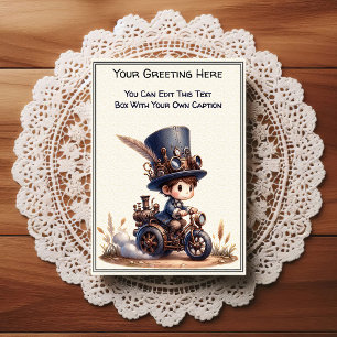 Cartão Postal Arte Steampunk de Sentimento Diário Caprichoso
