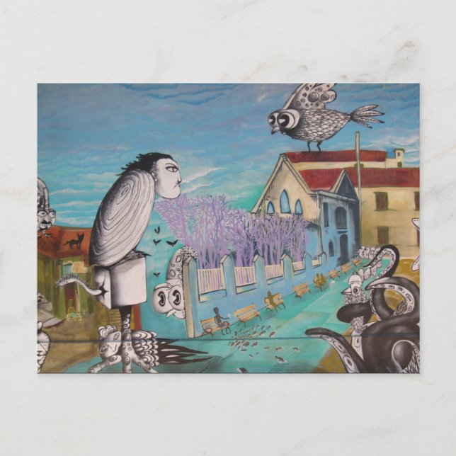 Cartão Postal arte surreal do valparaíso (Frente)