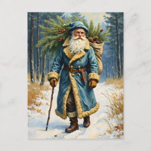 Cartão Postal Arte Tradicional de Papai Noel em Cartão-Postal