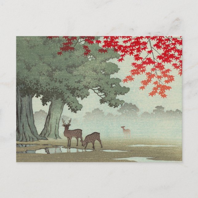 Cartão Postal Arte Ukiyoe Japonês (Hasui Kawase) (Frente)