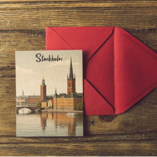 Cartão Postal Arte Urbana Contemporânea de Estocolmo Suécia