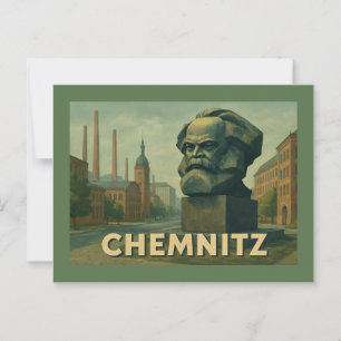 Cartão Postal Arte Urbana da Cidade de Chemnitz Alemanha