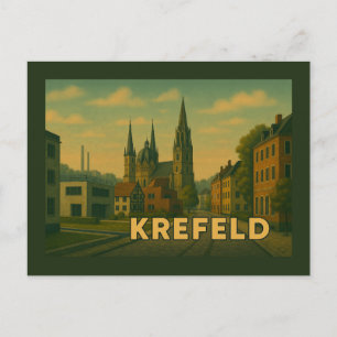 Cartão Postal Arte Urbana da Cidade de Krefeld Alemanha