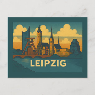 Cartão Postal Arte Urbana Leipzig Alemanha