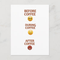Arte Vetorial do Humor do Café Antes Durante Depoi