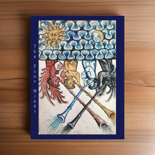 Cartão Postal Arte Vintage A Direção dos Quatro Ventos