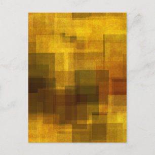 Cartão Postal arte vintage colorida abstrato geométrico