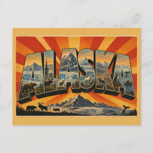Cartão Postal Arte Vintage da Tundra Glaciar da Montanha do Alas